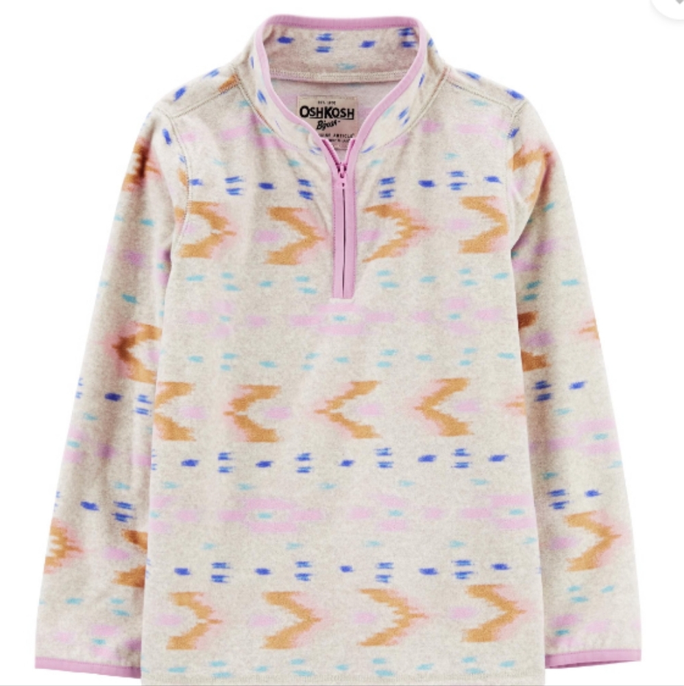Oshkosh B'gosh Mountain Aztec Print Microfleece Sweatshirt Top